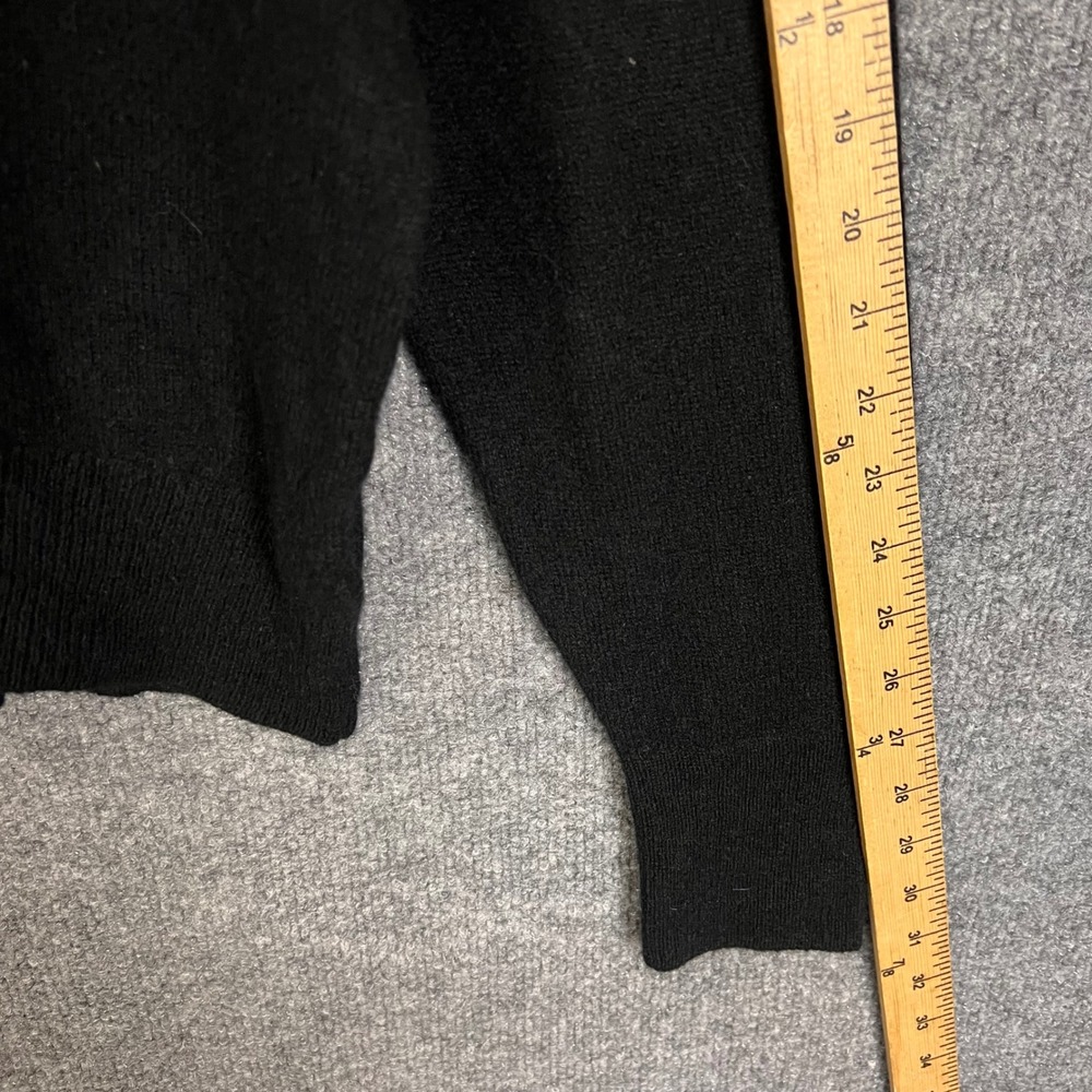 Quince Mongolian Cashmere sweater Large Black Excellent Boatneck Long Sleeve Top - Picture 6 of 8
